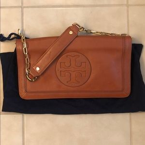 Tory Burch Brown Reva Clutch